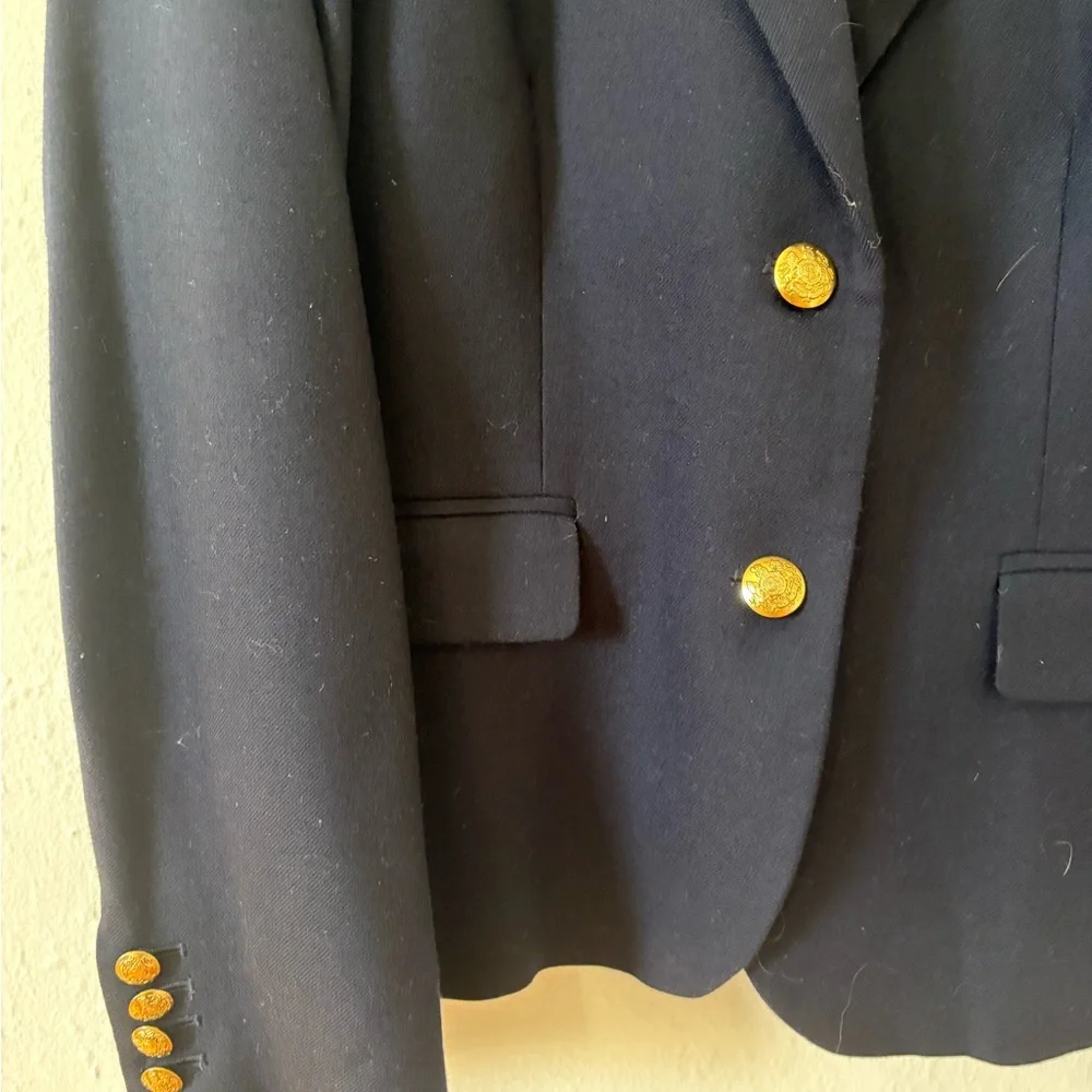 J. Crew Navy Blazer with Gold Buttons